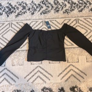 Abercrombie Black Crop S NWT